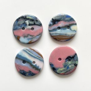 FLERFARVEDE KNAPPER, 4 stk. (23 mm)