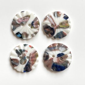 FLERFARVEDE KNAPPER, 4 stk. (23 mm)