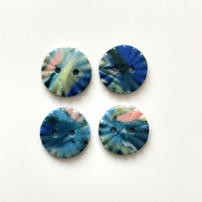 FLERFARVEDE KNAPPER, 4 stk. (17 mm)