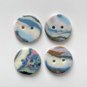 FLERFARVEDE KNAPPER, 4 stk. (23 mm)