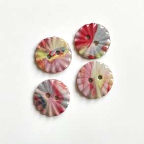 FLERFARVEDE KNAPPER, 4 stk. (17 mm)