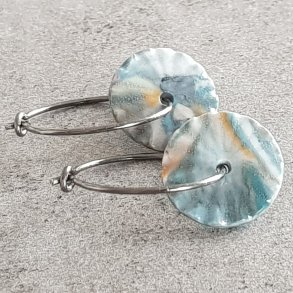 Unikaperler til �reringe, nerikomi (15 mm)