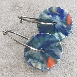 Unikaperler til �reringe, nerikomi (17 mm)