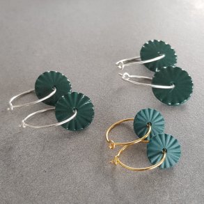 Perler til �reringe, flaskegr�n (pris pr. s�t)