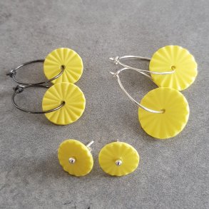 Perler til �reringe, gul (pris pr. s�t)